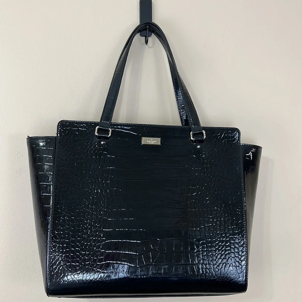 Kate Spade Elissa Croc Embossed Laptop Bag - Picture 5 of 15
